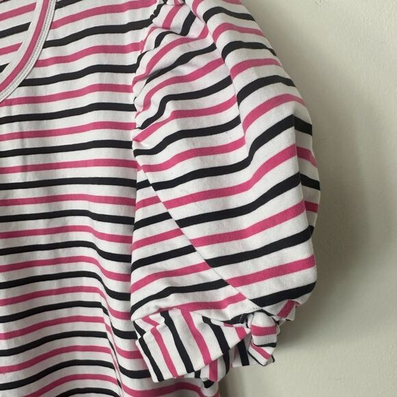 Tyler Boe’ Striped Puffed Sleeve Top L - Picture 3 of 7